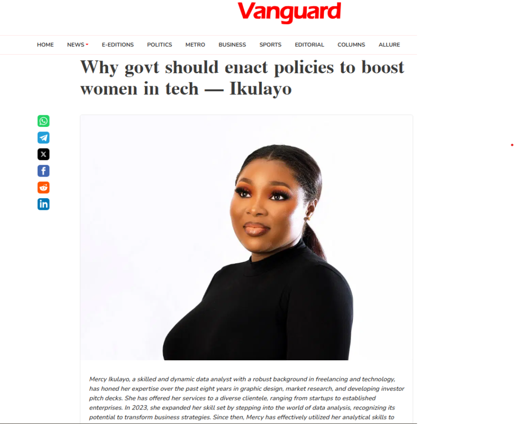 MERCY IKULAYO VANGUARD NEWSPAPER FEATURE